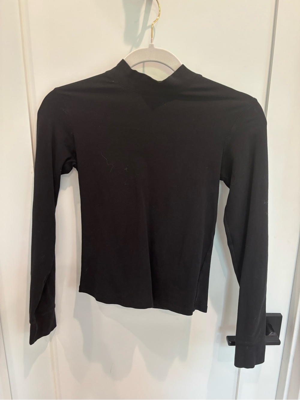 Yogalicious Black Long-Sleeve Mock Neck Tee